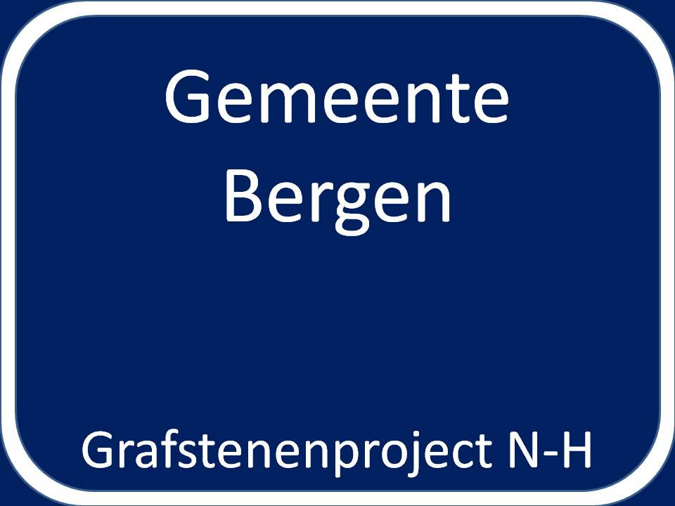 grensbord van de gemeente Bergen