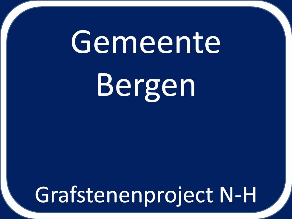 Grensbord van de gemeente Bergen